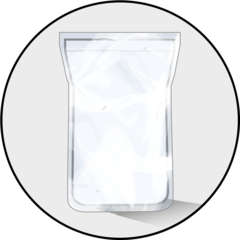 Sac papier dans une poche hermétique